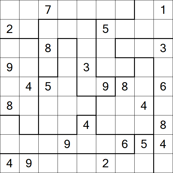 Jigsaw Sudoku - Difficile