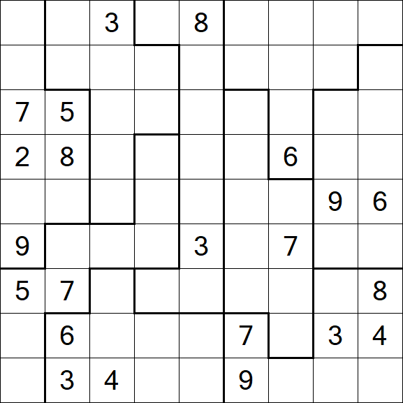 Jigsaw Sudoku - Difficile
