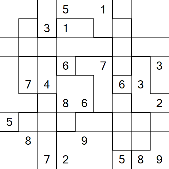 Jigsaw Sudoku - Difficile