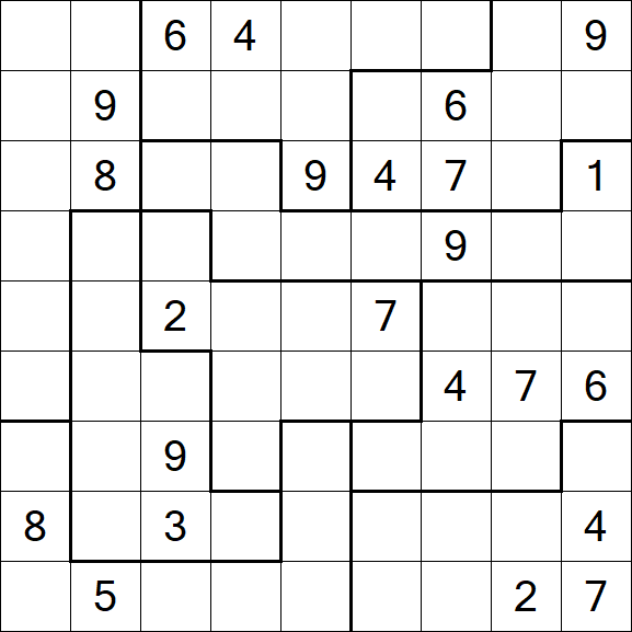 Jigsaw Sudoku - Difficile