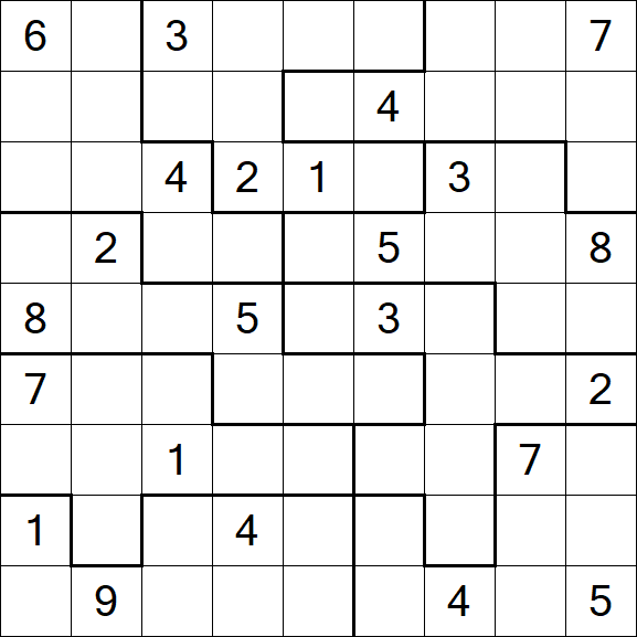 Jigsaw Sudoku - Difficile