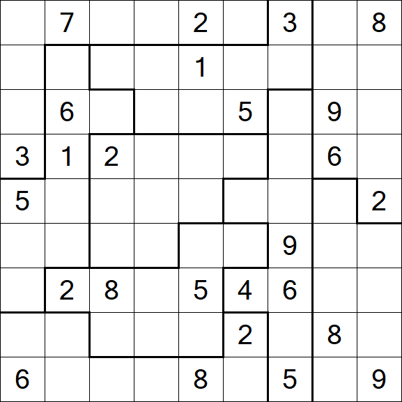 Jigsaw Sudoku - Difficile