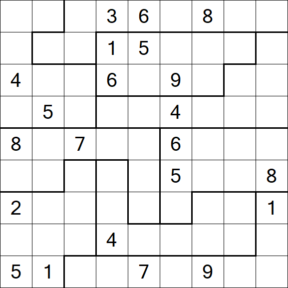 Jigsaw Sudoku - Difficile