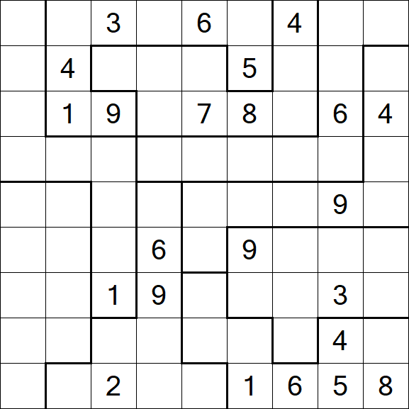 Jigsaw Sudoku - Difficile