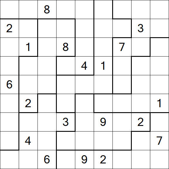 Jigsaw Sudoku - Difficile