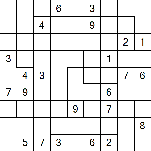 Jigsaw Sudoku - Difficile