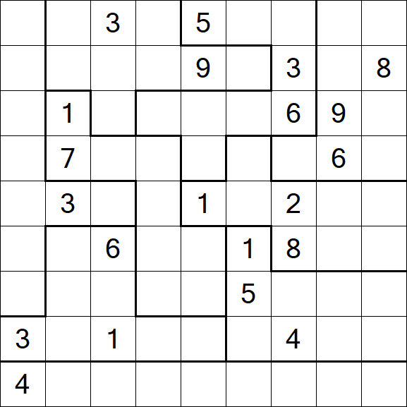 Jigsaw Sudoku - Difficile