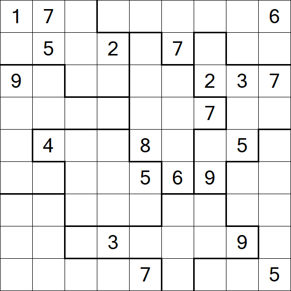 Jigsaw Sudoku - Difficile