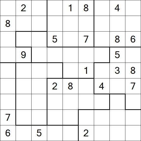 Jigsaw Sudoku - Difficile