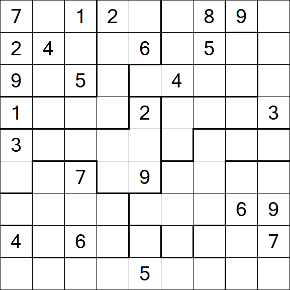 Jigsaw Sudoku - Difficile