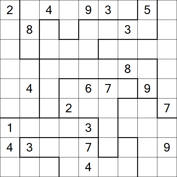 Jigsaw Sudoku - Difficile