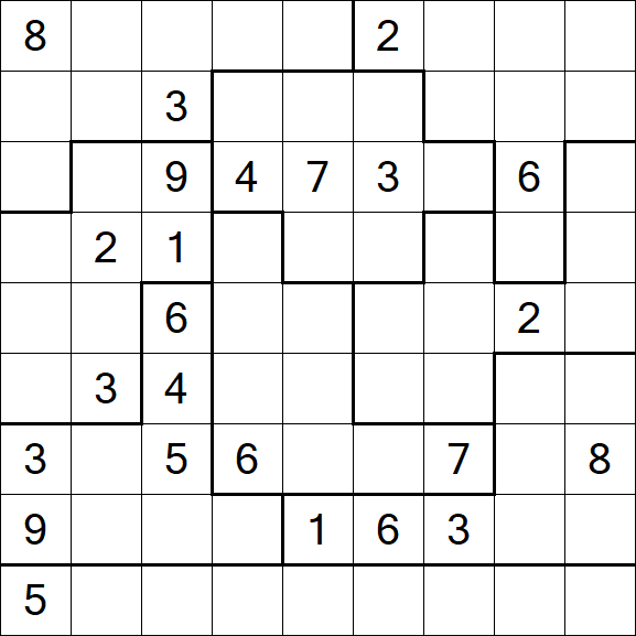 Jigsaw Sudoku - Difficile
