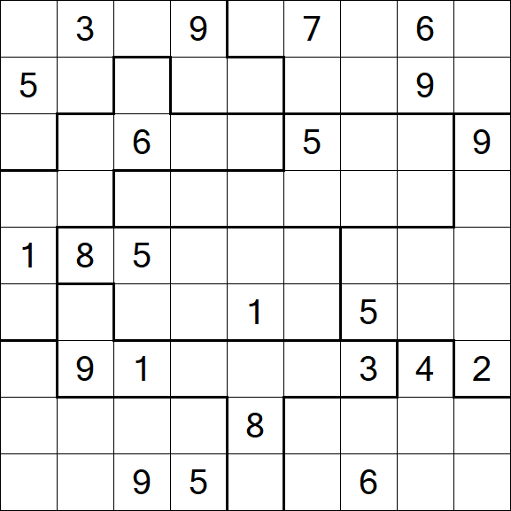 Jigsaw Sudoku - Difficile