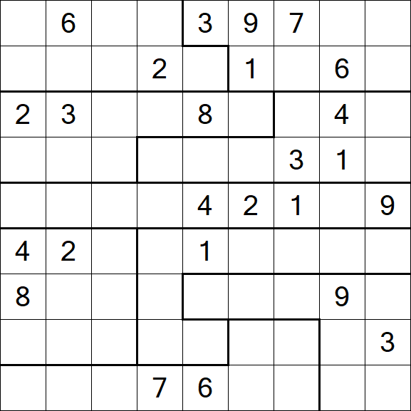 Jigsaw Sudoku - Schwierig