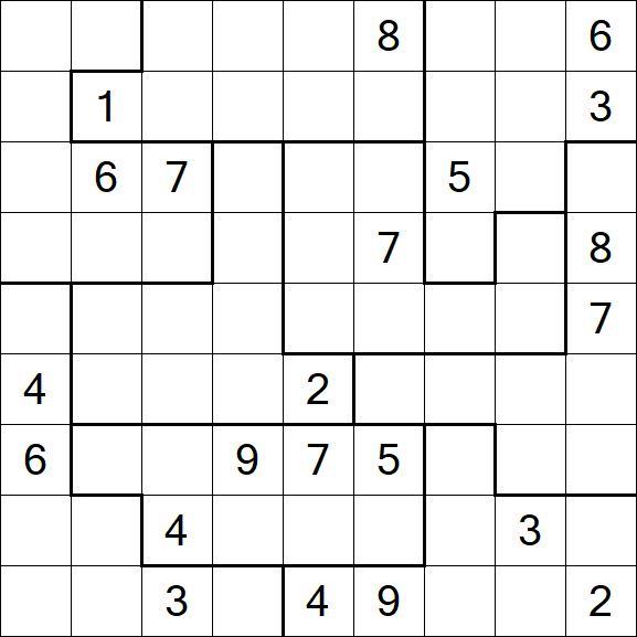 Jigsaw Sudoku - Schwierig