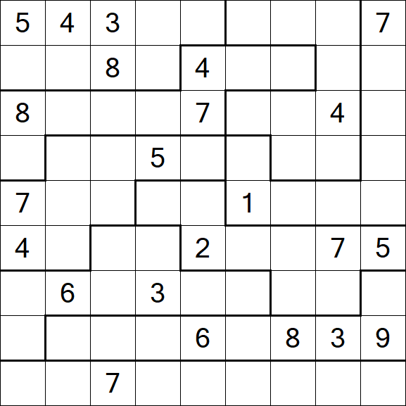 Jigsaw Sudoku - Schwierig