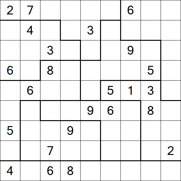 Jigsaw Sudoku - Schwierig