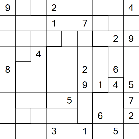 Jigsaw Sudoku - Schwierig
