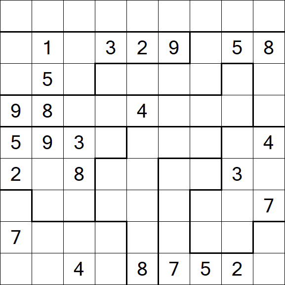 Jigsaw Sudoku - Schwierig