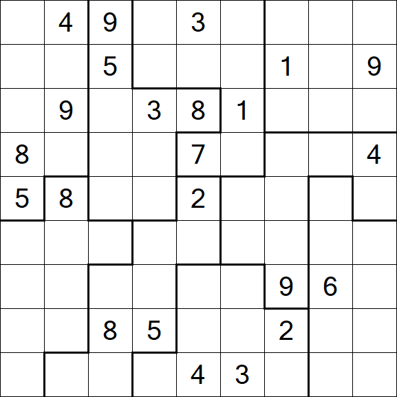 Jigsaw Sudoku - Schwierig
