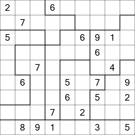 Jigsaw Sudoku - Schwierig
