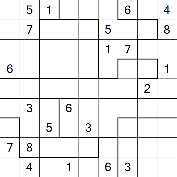 Jigsaw Sudoku - Hard