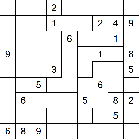 Jigsaw Sudoku - Schwierig
