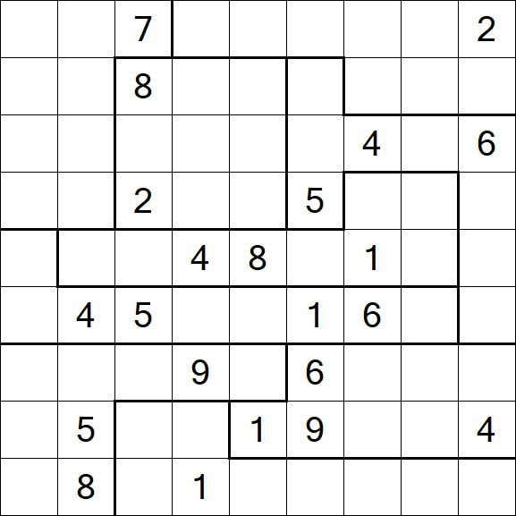 Jigsaw Sudoku - Schwierig
