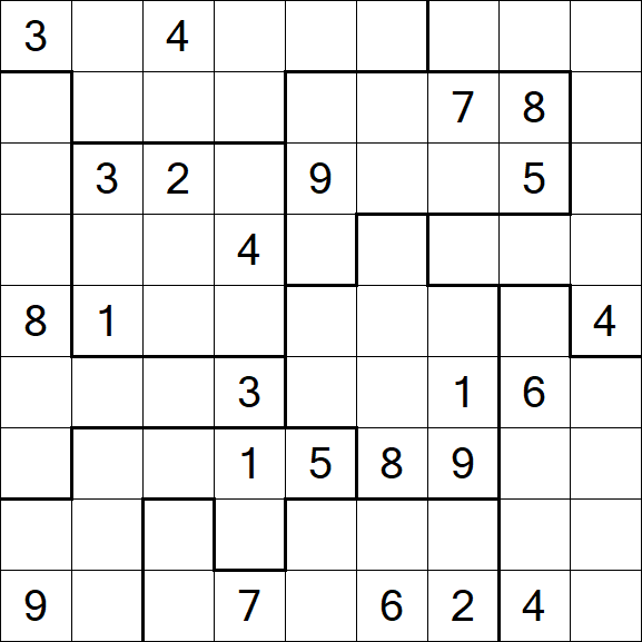 Jigsaw Sudoku - Difficile