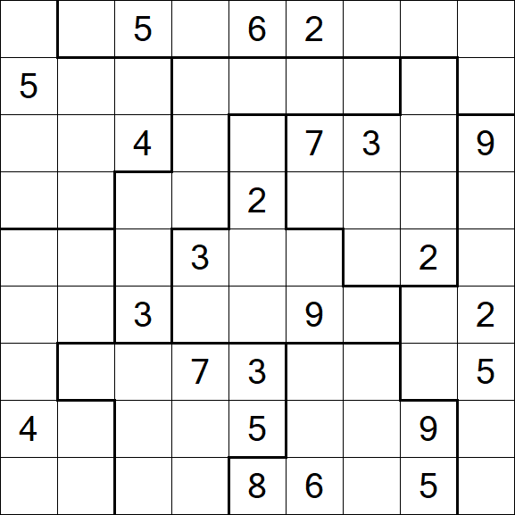 Jigsaw Sudoku - Difficile