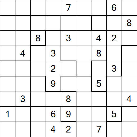 Jigsaw Sudoku - Difficile