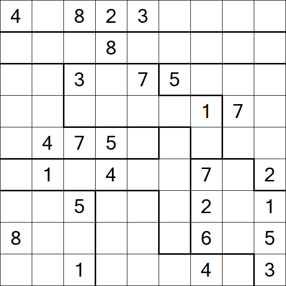 Jigsaw Sudoku - Hard