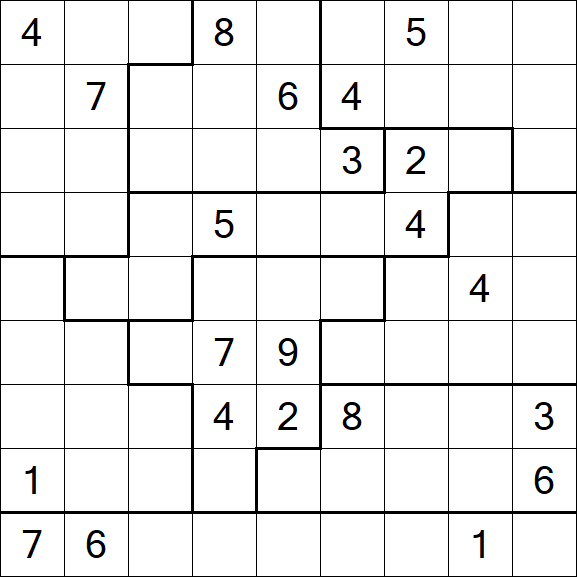 Jigsaw Sudoku - Difficile