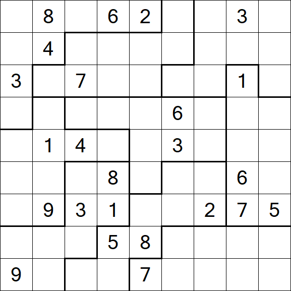 Jigsaw Sudoku - Difficile