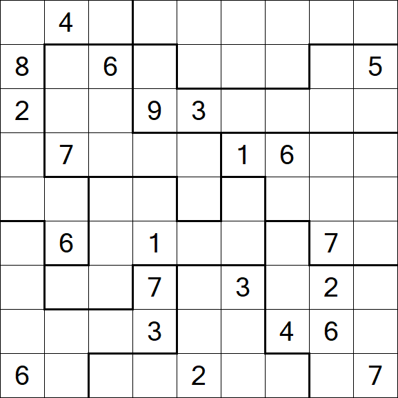 Jigsaw Sudoku - Difficile