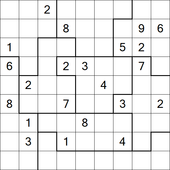 Jigsaw Sudoku - Difficile
