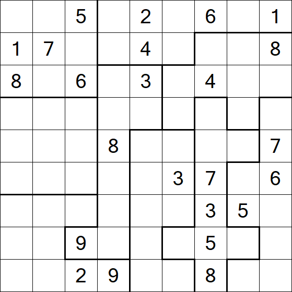 Jigsaw Sudoku - Difficile