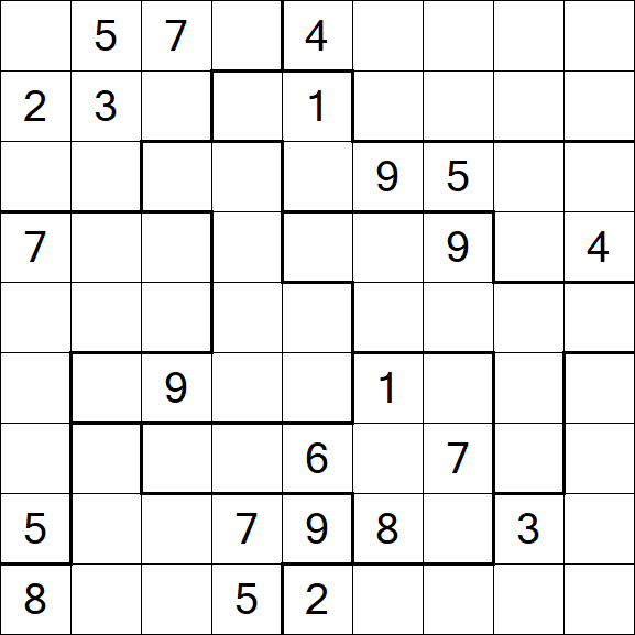 Jigsaw Sudoku - Difficile