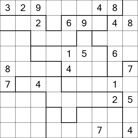 Jigsaw Sudoku - Difficile