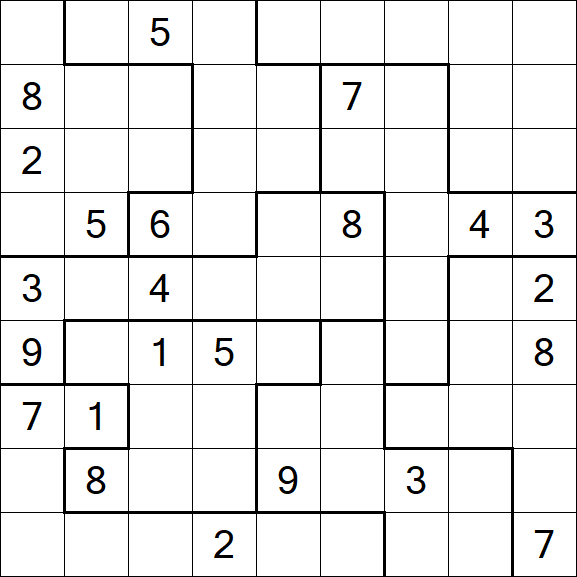 Jigsaw Sudoku - Hard