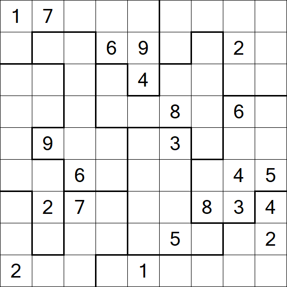 Jigsaw Sudoku - Difficile