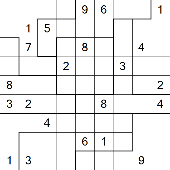 Jigsaw Sudoku - Difficile