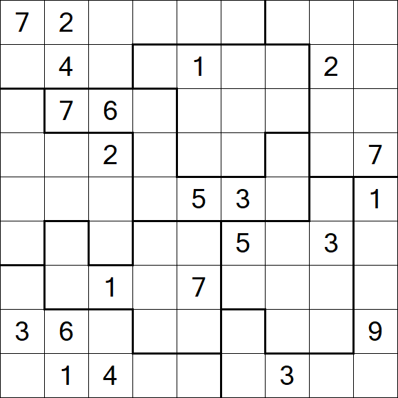 Jigsaw Sudoku - Difficile