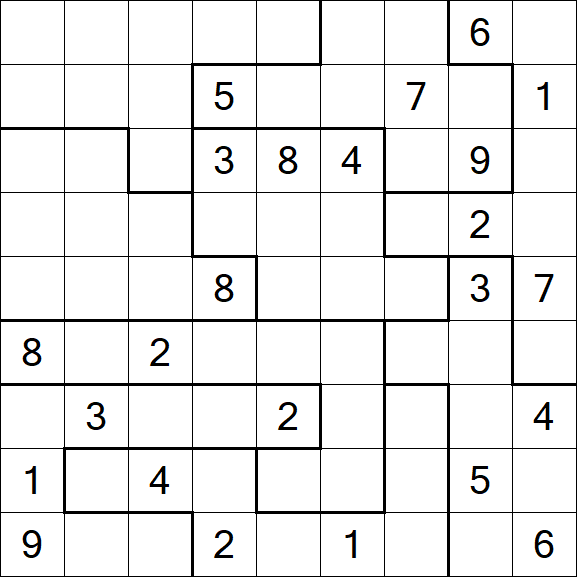 Jigsaw Sudoku - Difficile