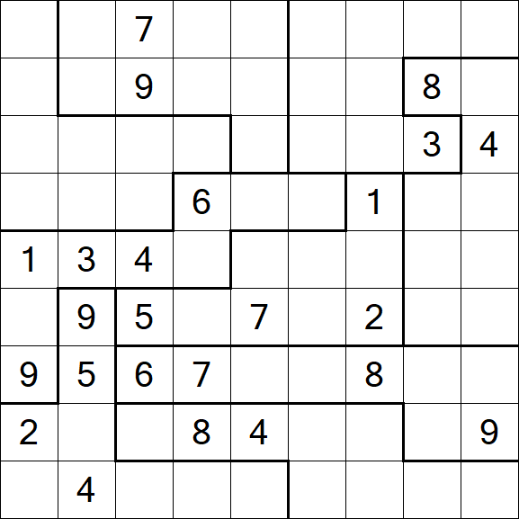 Jigsaw Sudoku - Difficile