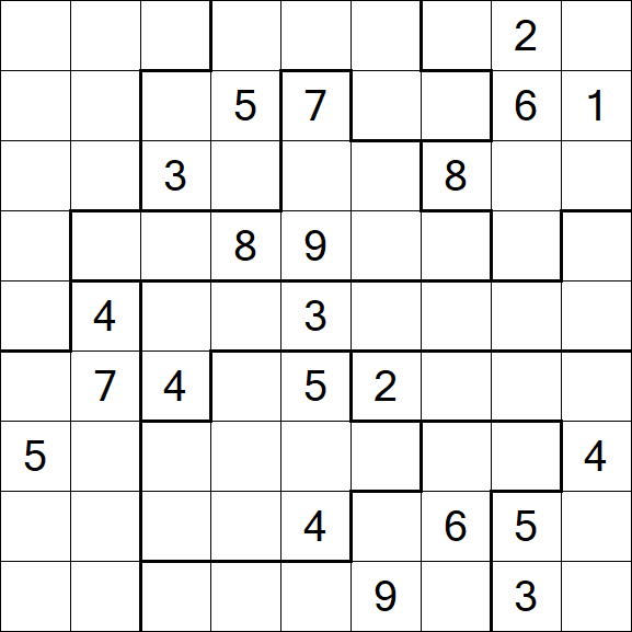 Jigsaw Sudoku - Difficile