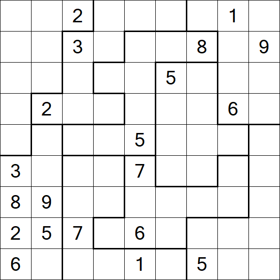 Jigsaw Sudoku - Hard