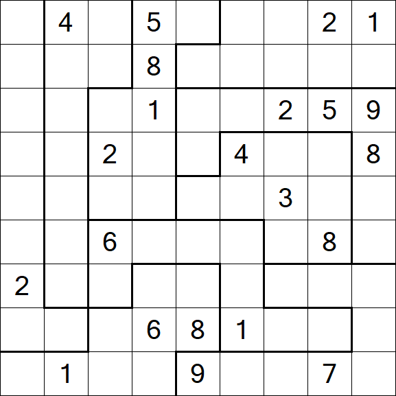 Jigsaw Sudoku - Difficile