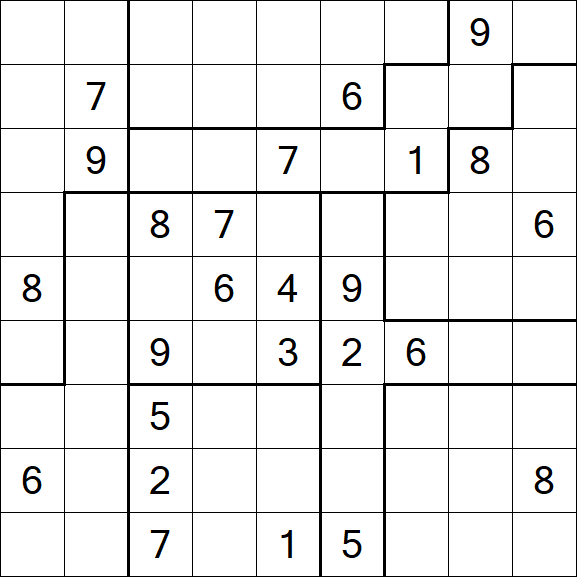 Jigsaw Sudoku - Difficile
