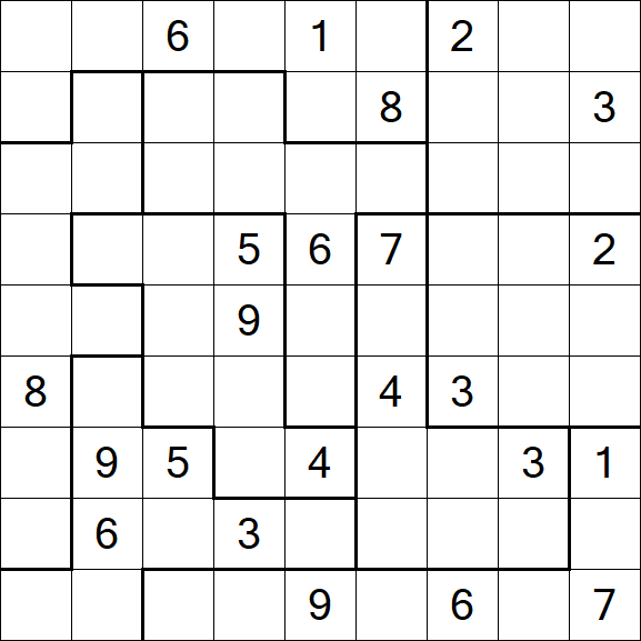 Jigsaw Sudoku - Difficile